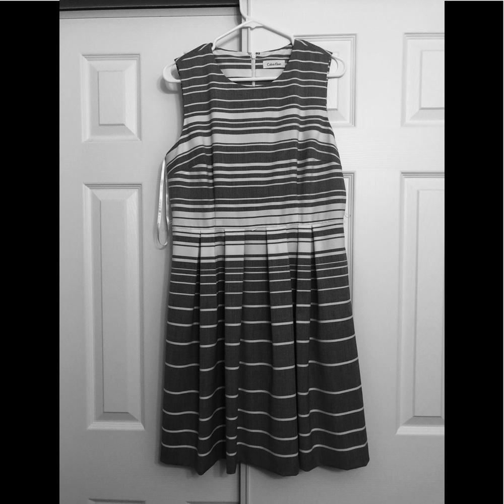 Grey stripped Calvin Klein Dress